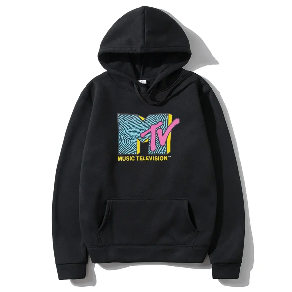 Bape Inspired Hoodie - เสื้อฮู้ดผู้ชายลายพิมพ์ MTV Music TV สำหรับฤดูใบไม้ผลิและฤดูใบไม้ร่วง สไตล์สตรีทแวร์