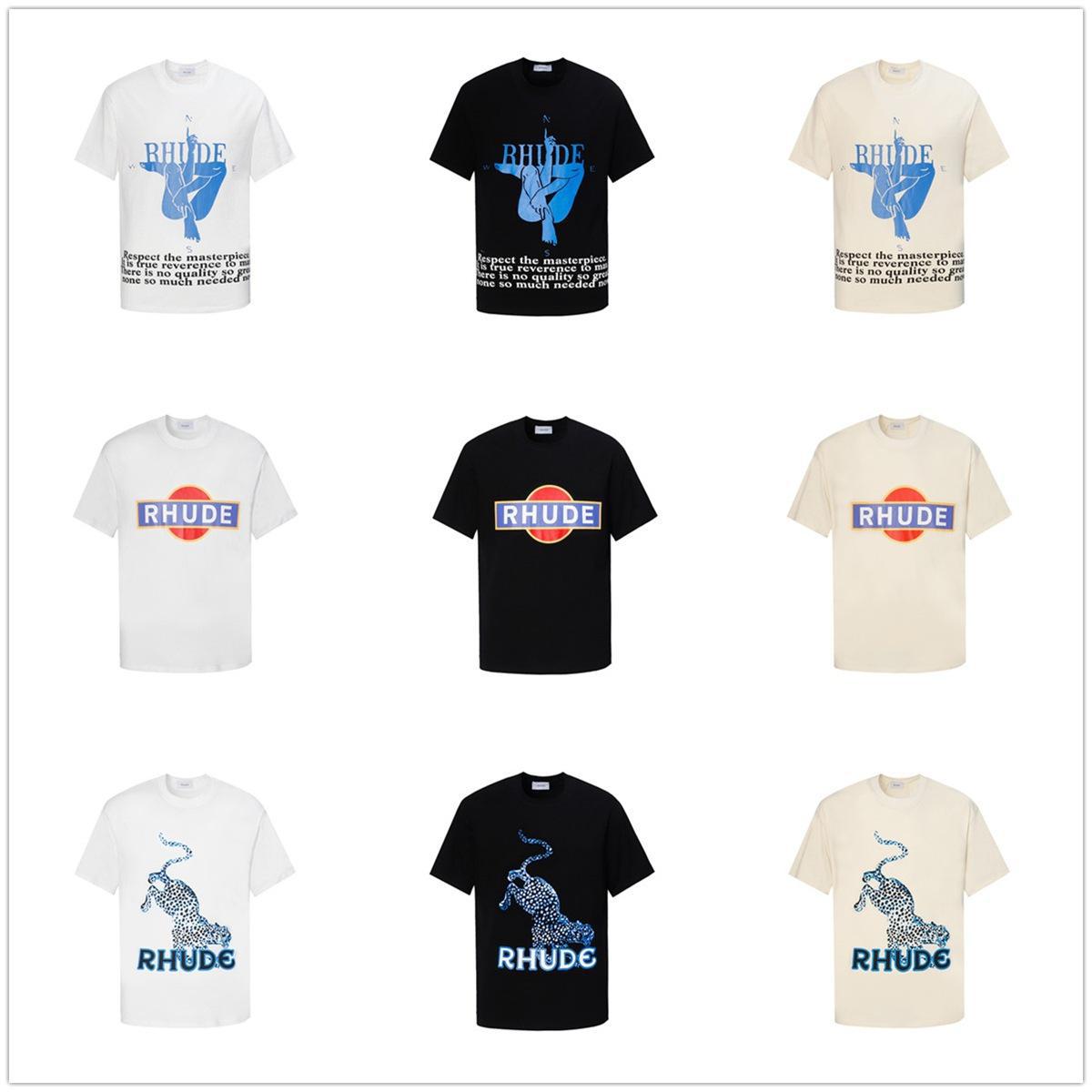 Streetwear Brand Slogans - เสื้อยืดแขนสั้นผู้ชายทรงหลวม แฟชั่นแบรนด์ดัง ปี 2023 พิมพ์ลายเสือดาว พร้อมข้อความสโลแกน