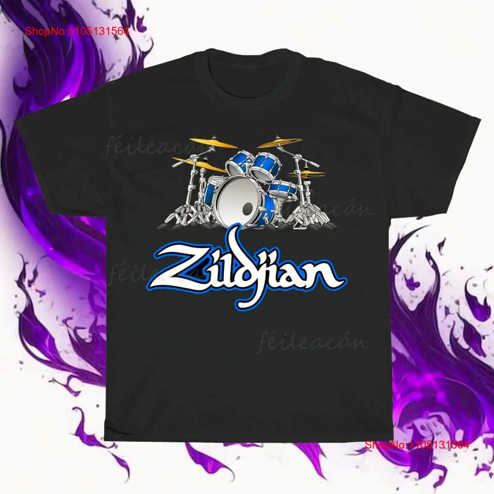 Streetwear Brand With K - เสื้อยืดลายกราฟิก Zildjian K Percussion Logo สไตล์อเมริกัน