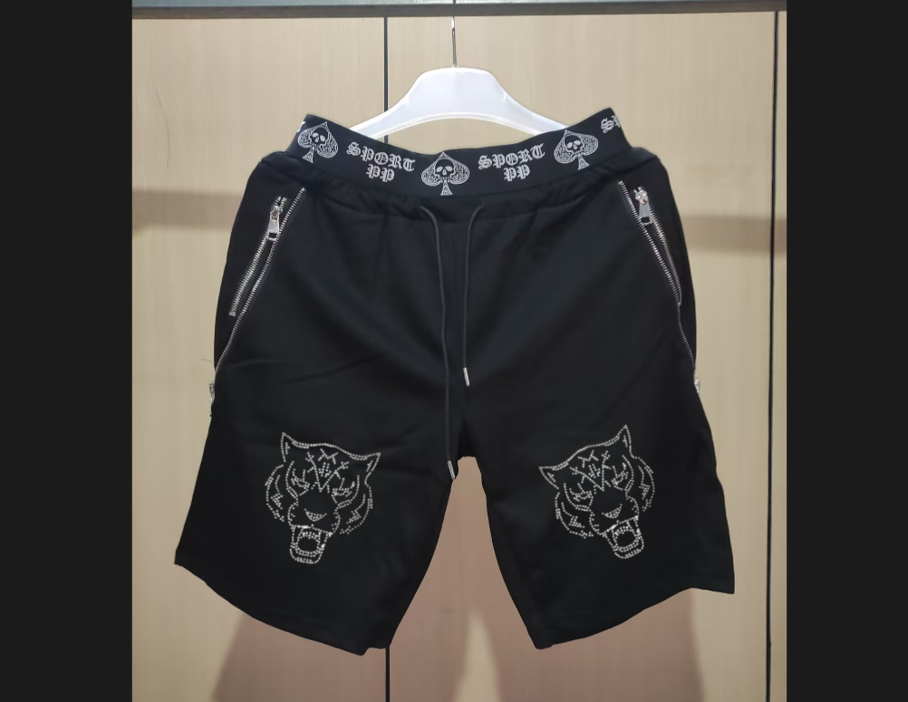 Streetwear Brand Designs - ยี่ห้อDesigner Menกางเกงขาสั้นสบายๆStreetwearฤดูร้อนRhinestone Drop Shipping