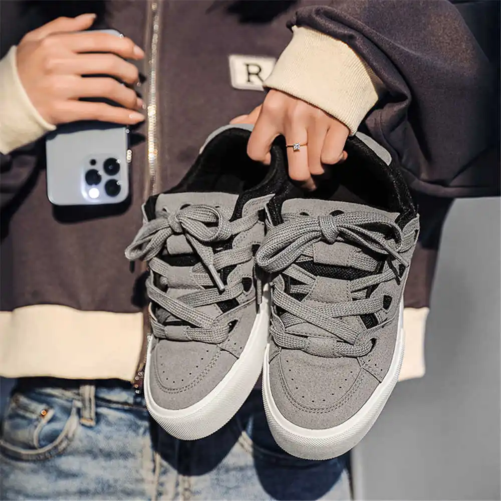 Streetwear Brand From Uk - กับ Lacing Hiphop ผู้หญิงรองเท้าสเก็ตบอร์ดวอลเลย์บอลรองเท้าผ้าใบสําหรับสตรี Beige Boot