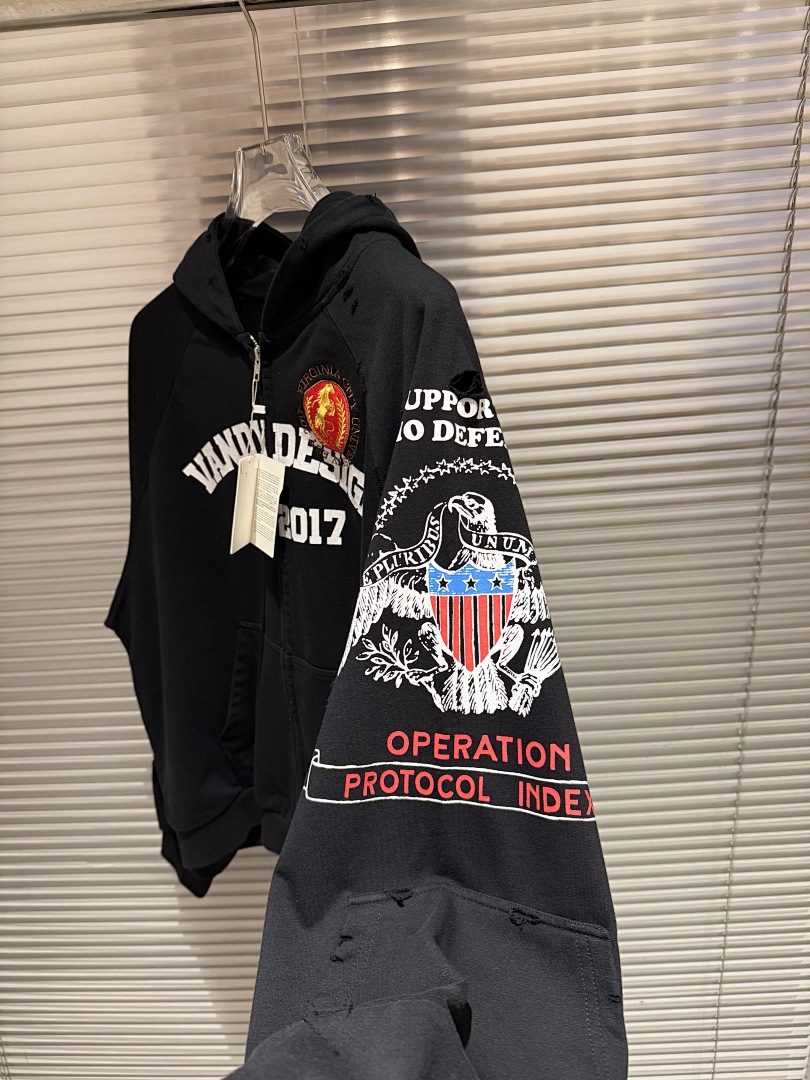 เสื้อฮู้ดซิปแบรนด์แฟชั่น 25FW  - Streetwear Brand Slogans บทวิจารณ์และราคา