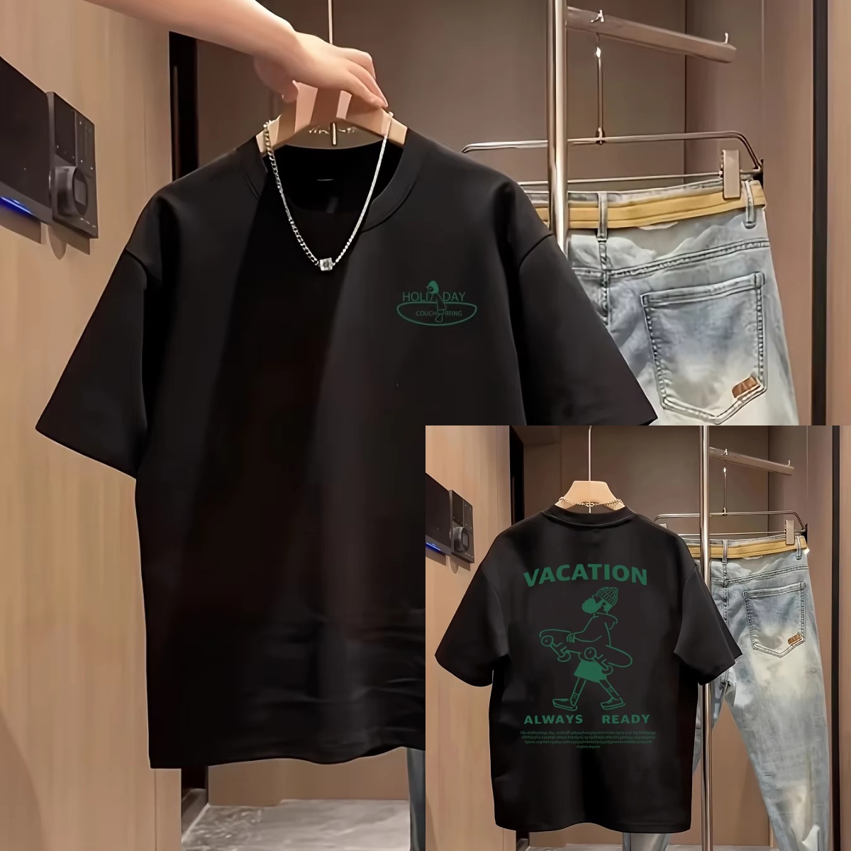 เสื้อยืดพิมพ์ลายกราฟิกแฟชั่นลำ - Streetwear Brand Slogans บทวิจารณ์และราคา